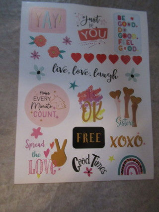 LIVE, LOVE, and LAUGH fun stickers