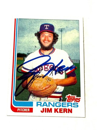 Autographed 1982 Topps Jim Kern #463 Texas Rangers