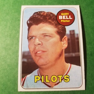 1969 - TOPPS EXMT - NRMT BASEBALL - CARD NO. 377 - GARY BELL - PILOTS