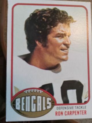 1976 TOPPS ROB CARPENTER CINCINNATI BENGALS FOOTBALL CARD# 432