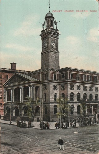 Vintage Unused Postcard: e: Court House, Canton, Ohio