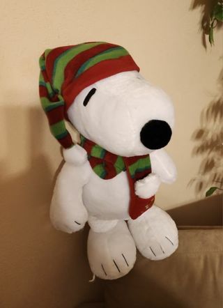 Peanuts / SNOOPY Plush DOLL 20" (Tall) - Stuffed Animal w/ Scarf Christmas THEME & FREE SHIPPING