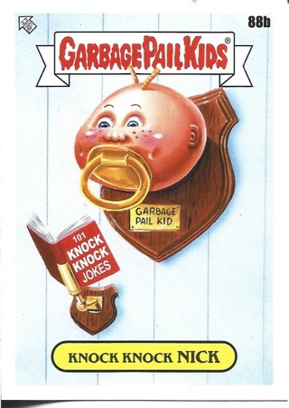 Brand New 2022 Topps Garbage Pail Kids Knock Knock Nick Sticker From the Book Worms Set 