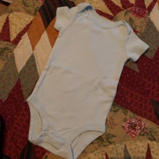 1 Used blue 3-6 months old onesie