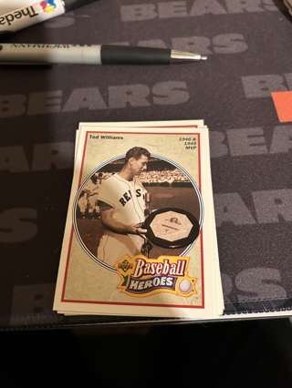 1991 upper deck baseball heroes ted williams