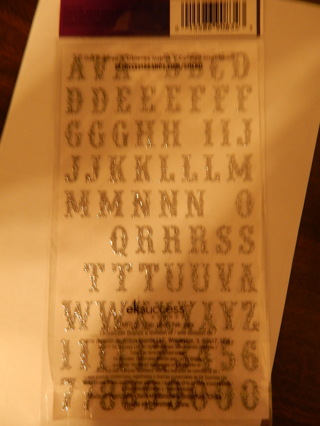 New -- SPARKLY SILVER ALPHABET ( missing 7 letters)
