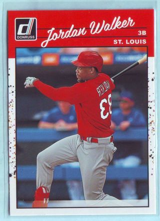 2023 Donruss Jordan Walker RETRO REVERSE IMAGE Baseball Card # 241 Cardinals