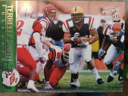 2000 PACIFIC ROOKIE TERRELLE SMITH ARIZONA STATE FOOTBALL CARD# 442