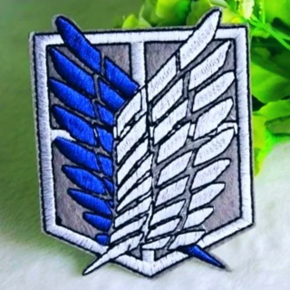 1 Attack on Titan IRON ON Patch Anime Manga Applique Badge Embroidered Adhesive FREE SHIPPING
