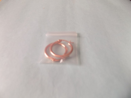 1 inch wide rose gold hoop earrings # 2 lock latch style