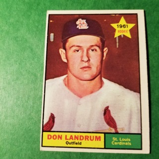 1961 - TOPPS BASEBALL CARD NO. 338 - DON LANDRUM ROOKIE - CARDINALS