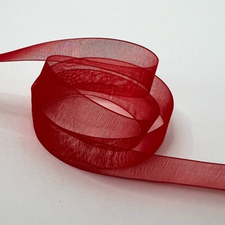 Red Organdy 5/8” Ribbon 