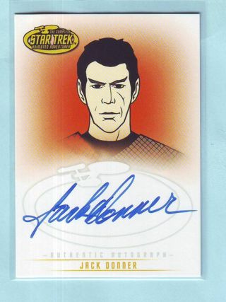 2005 Star Trek Animated Series Jack Donner Autograph Card # A25