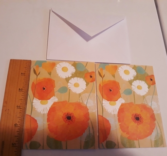 2 Floral Notecards (with Envelopes)