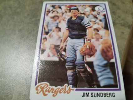 1978 TOPPS JIM SUNDBERG TEXAS RANGERS BASEBALL CARD# 492