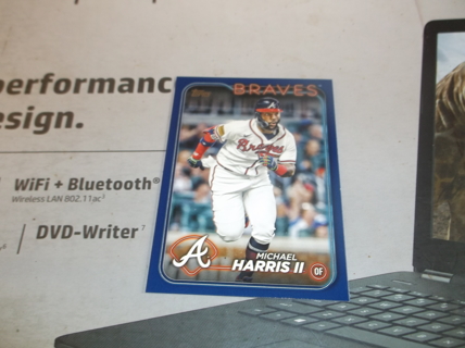 2024 Topps Series 1   Michael Harris II   Royal Blue Parallel   card  #  243   Atlanta Braves