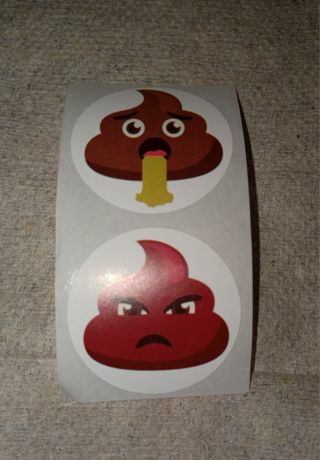 2pc poop stickers