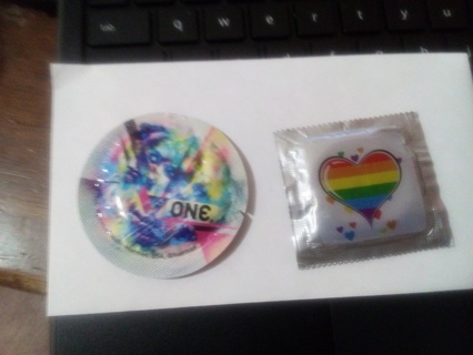 1 - one condom - 1 - trustex condom 