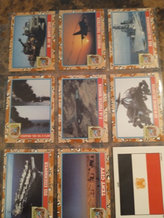 set of 9 desert storm cards free shipping