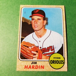 1968 - TOPPS BASEBALL CARD NO. 222 - JIM HARDIN - ORIOLES