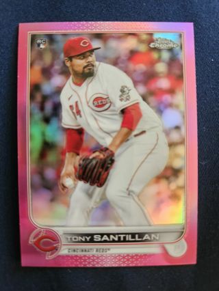 2022 Topps Chrome Rookie Pink Refractor Tony Santillan