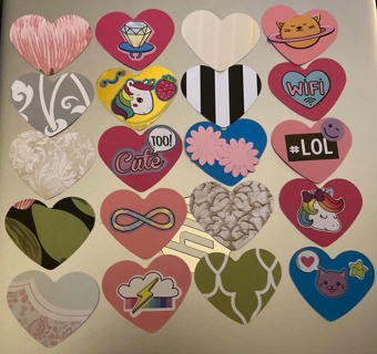 Heart Paper Craft Embellishments (Mixed Patterns)