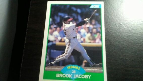 1989 SCORE BROOK JACOBY CLEVELAND. INDIANS BASEBALL CARD# 19