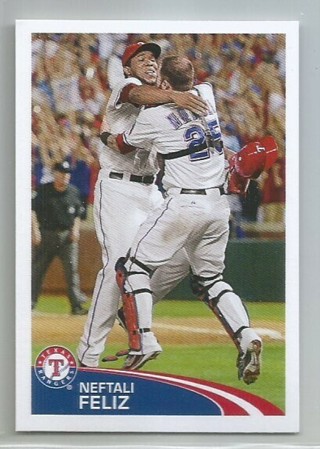 (1) 2012 Topps Stickers Neftali Feliz #304 Rangers