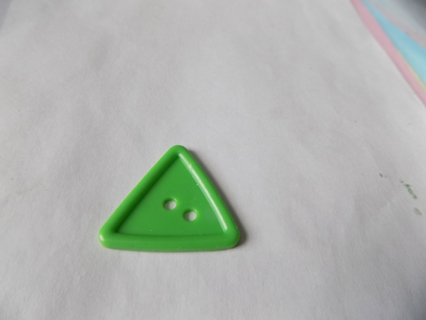 large 1 1/2 inch green triangle button