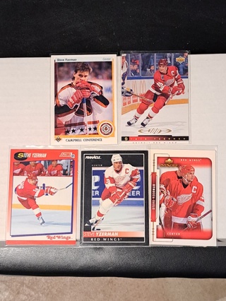 *Red Wings* Lot of 5 Steve Yzerman 