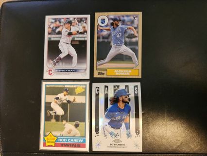 4 card lot, rookies, hall of fame, insert