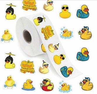 ➡️⭕(10) 1" CUTE RUBBER DUCKIE STICKERS!! (SET 1 of 2)