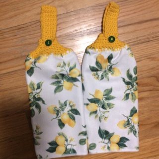 Brand New Two Hand Crocheted Kitchen Towels .