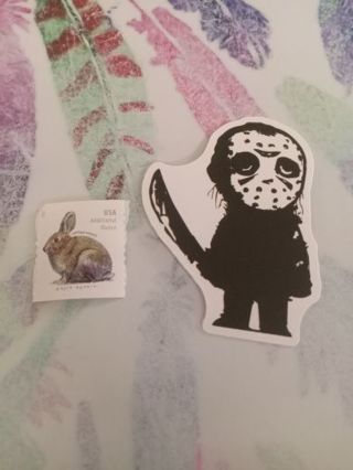 Jason Friday The 13th Horror Movie Reusable Waterproof Fade proof Sticker Decal