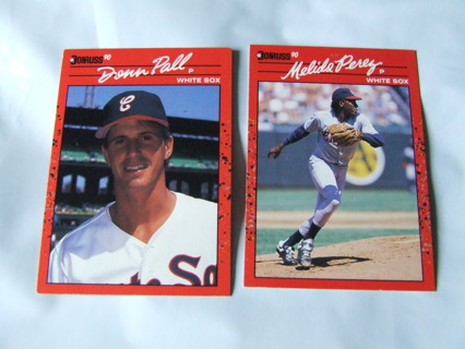 1990 Chicago White Sox Donruss Team Card Lot of 2