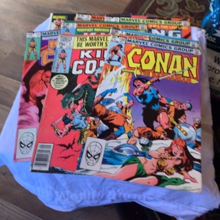 Lot of 7 King Conan and 1 Conan the Barbarian comic books 