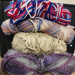 RESERVED - Lot of 4 - Various Yarns - total weight is 8.4 ozs