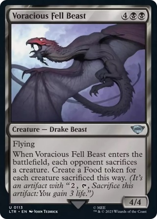 Voracious Fell Beast [The Lord of the Rings: Tales of Middle-Earth] Magic MTG