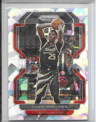 Chris Boucher 2021-22 Prizm Prizms Silver Cracked Ice #182