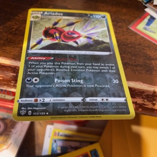 2021 Pokémon basic ariados card 