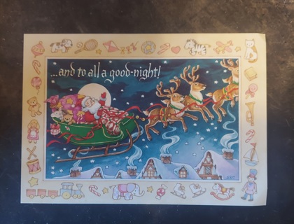 . . . And To All A Good Night! Postcard 