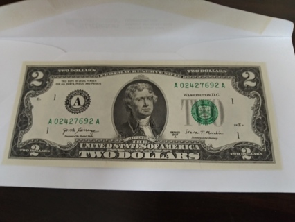 Uncirculated $2 Federal Reserve Note