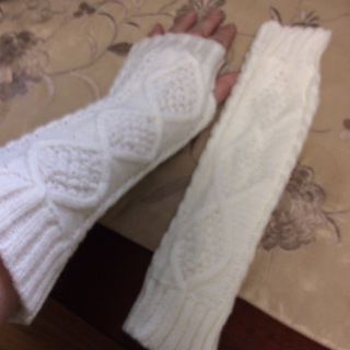 Brand New Knitted Long Fingerless Gloves .