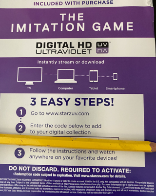 The Imitation Game Digital HD Movie Code