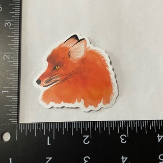 Adult fox large sticker decal NEW