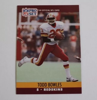 1990 Pro Set Todd Bowles #661 Washington Redskins Rookie NFL Football Base Set