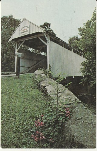 Vintage Unused Postcard: d: Carmichaels Covered Bridge, Greene County, PA