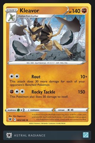 2022 Pokémon "Kleavor" #085/189 Card