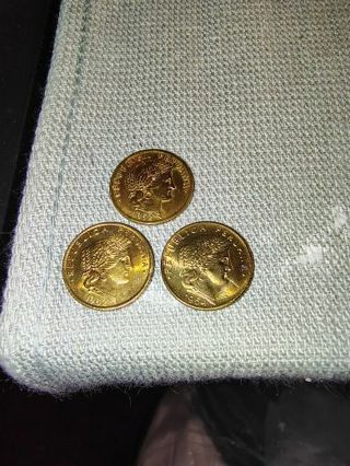 Set of Three Peruvian Coins