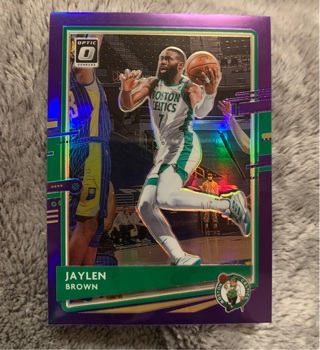 Jaylen Brown ‘20–‘21, Donruss Optic Purple Prizm